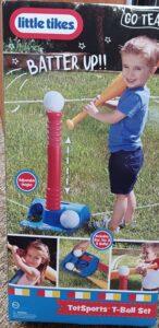 Little Tikes t-ball, bat ball and tee toy set in package